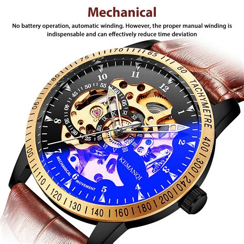 Luxury Mens Stainless Steel Automatic Mechanical Wrist Watch Gold Tone