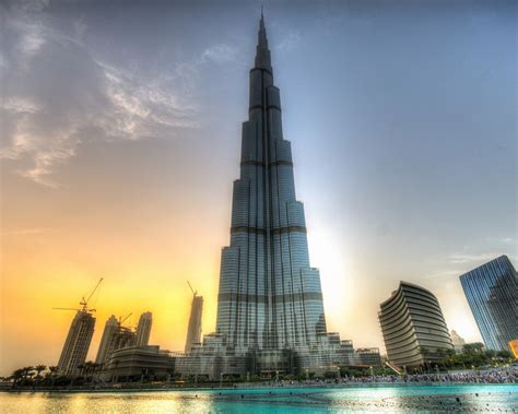 Wallpaper Amazing Buildings Burj Khalifa Dubai Sunset