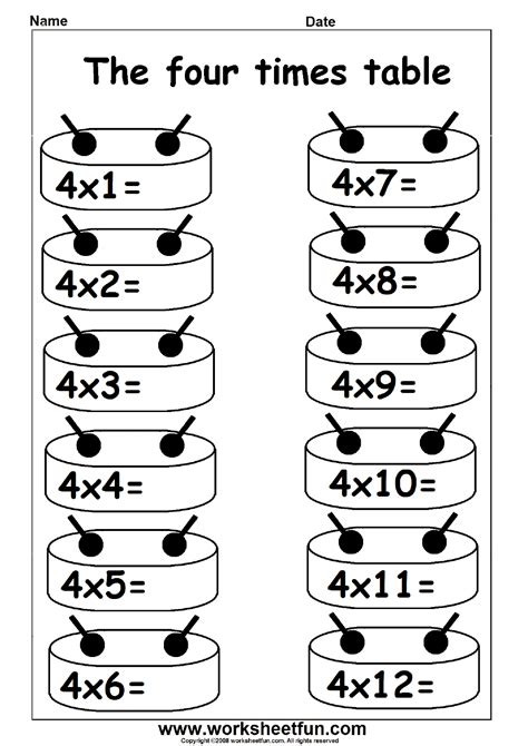 Multiplication Worksheets 2 Times Tables