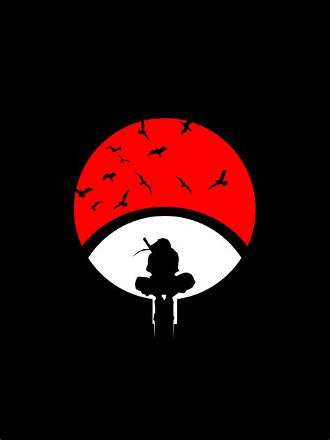 Itachi Uchiha Wallpaper 4k Naruto Black Background Minimal Art