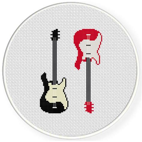 Here is quick to stitch valentines gift for all my stitchin' friends. Charts Club Members Only: Electric Guitar Cross Stitch ...
