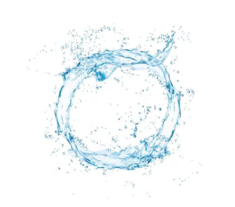 Round Water Splash Circle Swirl Clean 3d Wave 16162369 Vector Art At