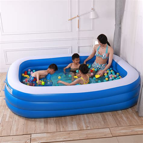 1521305m 3 Layers Portable Inflatable Swimming Pool Adults Kids