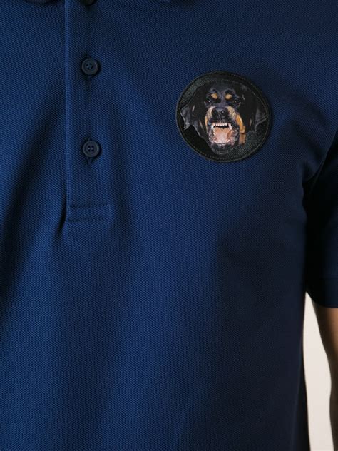 Givenchy Dog Emblem Polo Shirt In Blue For Men Lyst
