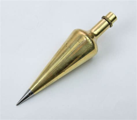 Vintage Solid Polished Brass 16 Ounce Bruning Plumb Bob Ebay