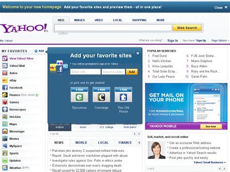 Yahoo Redesigns Homepage Launches It As A Beta