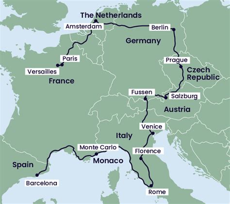 European Highlights Itinerary Europe By Train Itinerary