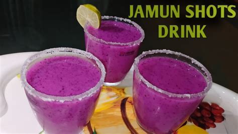Jamun Shots Drink Recipe How To Make Jamun Shots Drink Zeba Nomani Youtube