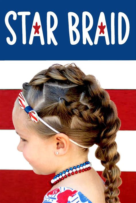 Hair Tutorial Patriotic Star Pull Through Braid — Owl Den Diary