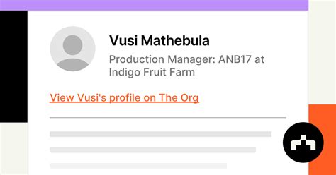 Vusi Mathebula Production Manager Anb17 At Indigo Fruit Farm The Org