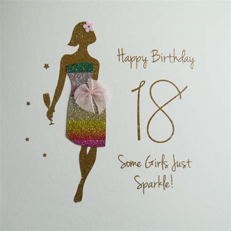 Some Girls Just Sparkle Handmade Birthday Card Ne Tilt Art