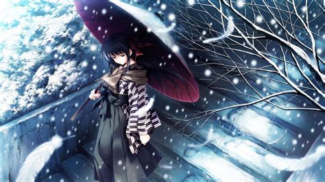 Winter Anime Girl Wallpapers Top Free Winter Anime Girl Backgrounds WallpaperAccess