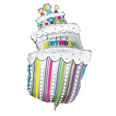 40 Giant Foil Happy Birthday Cake Balloon