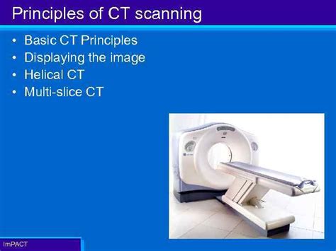 Principles Of Ct Scanning Alan Britten