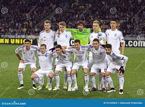 Fc Dynamo Kyiv Players Pose For A Group Photo Editorial Stock Image