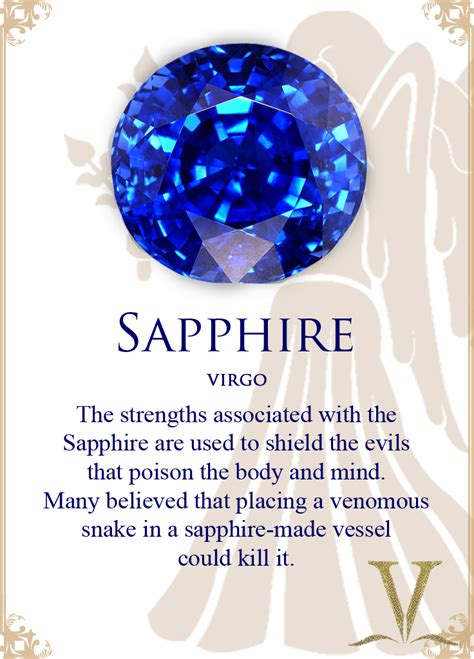 The Sapphire Gem Stone Is For The Sun Sign Virgo Crystal Healing