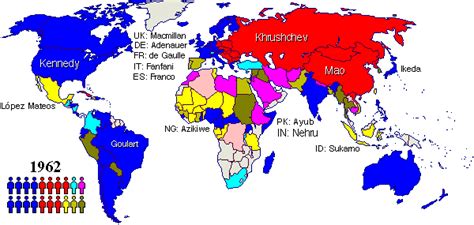 Map Political Systems Of The World In The 1960s