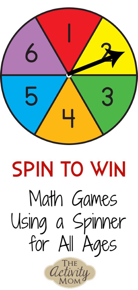 Math Spinner Activities And Games The Activity Mom Probability
