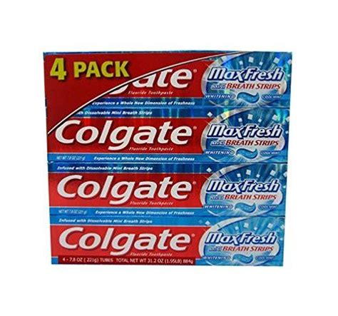 Colgate Max Fresh Gel Toothpaste Fluoride Cool Mint With Mini Breath