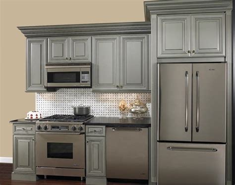 This technic adds some depth and color finish to the cabinet. Grey Glazed Cabinets | For the Home | Pinterest | Grey ...