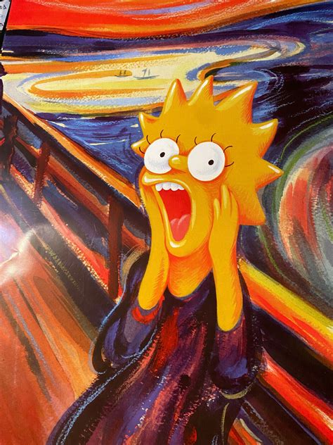 The Simpsons Lisa Scream Wall Poster Size 24x36 Ebay