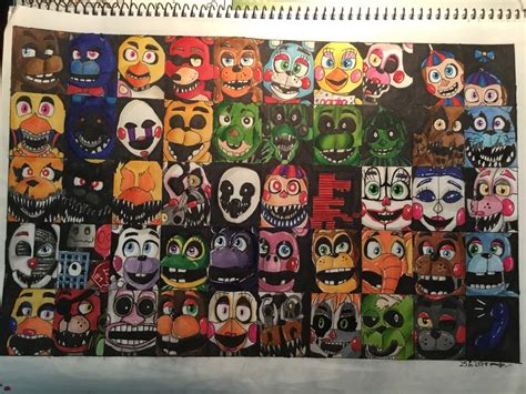 Ultimate Custom Night Art Character Selection Five Nights At Freddy
