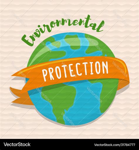 Environmental Protection Concept For Earth Help Vector Image