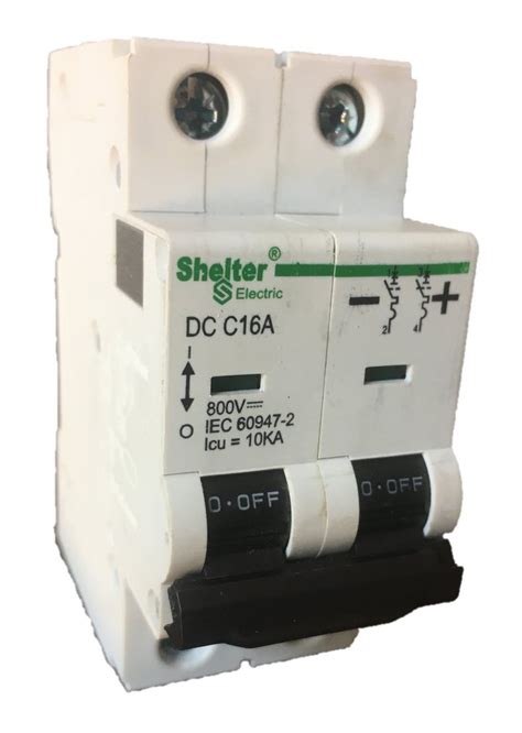 Shelter Double Pole Dc Mcb 16a 800v Dp At Rs 450piece In Ahmedabad