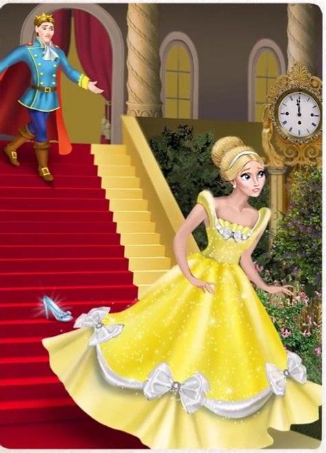 The Princess And The Frog Are Walking Up The Stairs To Their Palace Room Where There Is A Clock