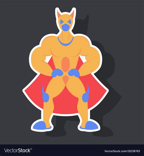 Man Superhero Standing Icon Royalty Free Vector Image