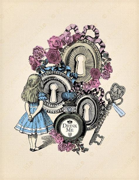 Alice In Wonderland Clip Art Border Printable Digital Download Vintage