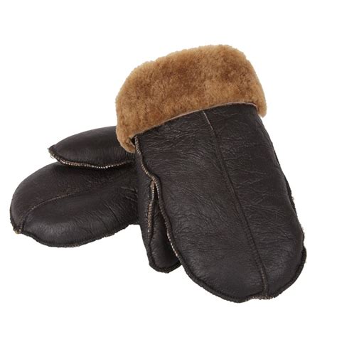 Genuine Real Sheepskin Leather Gloves Mittens Unisex Brandslock