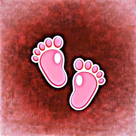 Pink Baby Footprints Free Image Download