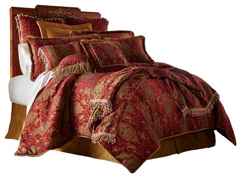 Sherry Kline China Art Red 6 Piece Comforter Set Traditional Comforters And Comforter Sets