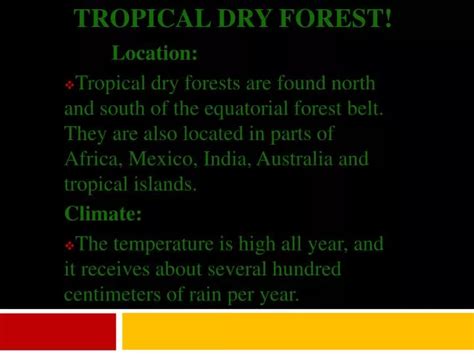 Ppt Tropical Dry Forest Powerpoint Presentation Free Download Id