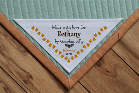 Triangle Quilt Label Personalized Sewing Labels Quilt Etsy