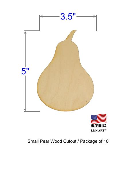 Pear Shaped Wood Cutout Miscellaneous Wood Cutouts Unfinished Wood