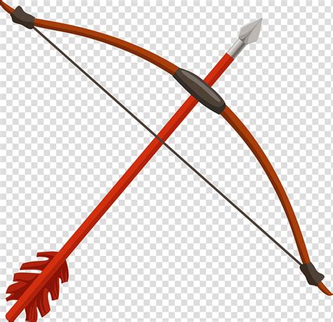 Red Arrow With Bow Graphic Bow And Arrow Archery Bow And Arrow