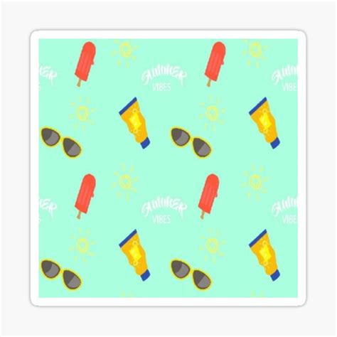 Summertime Vibe Pattern Sticker By Rowdysathwik Redbubble