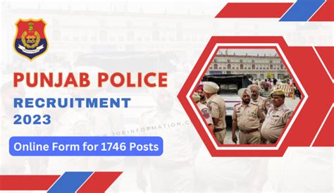 Punjab Police Recruitment 2024 Pdf Online Form For 1746 Constable