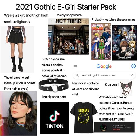 2021 Gothic E Girl Starter Pack Rstarterpacks Starter Packs