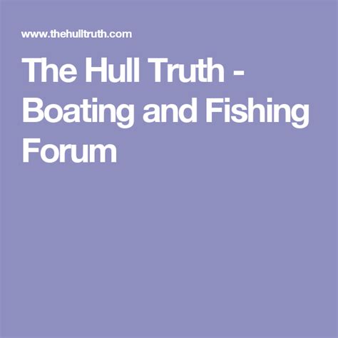 The Hull Truth Boating And Fishing Forum With Images Boat Travel