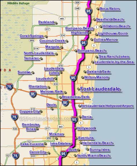 I 95 Exits Florida Map Map