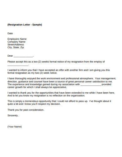 This letter serves as a formal notice to your. 12+ Acceptance of Resignation Letter Templates in Word ...