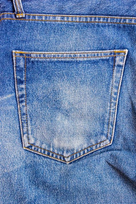 Denim Blue Jean Pocket Texture Is The Classic Indigo Fashion Stock