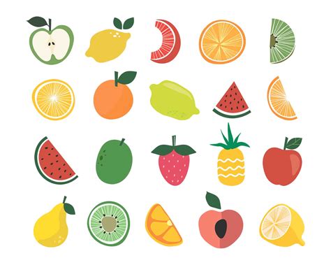 20 Free Fruits Icons Ai