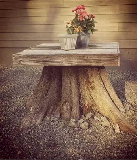 40 Creative Tree Stump For Garden Art Tree Stump Table Tree Stump