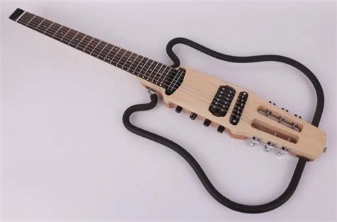 In Stock Headless Electric Silent Travel Guitar Built In Effect