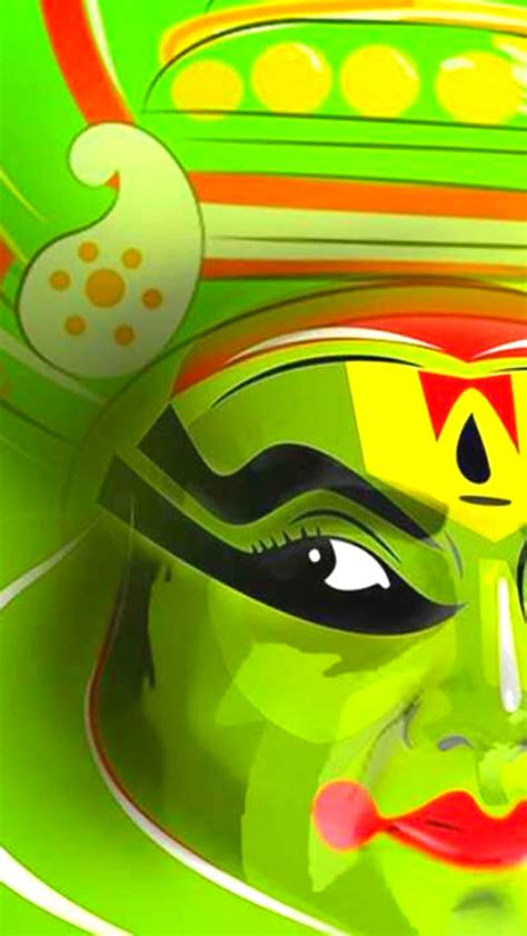 Onam Festival Art Green Kerala Happy Onam Kathakali Hd Phone