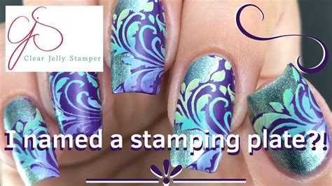 Gradient Stamping Nail Art Tutorial With Clear Jelly Stamper 72 Youtube